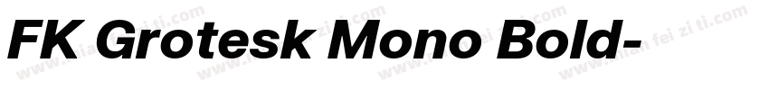 FK Grotesk Mono Bold字体转换